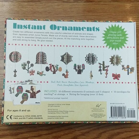 INSTANT ORNAMENTS DIY Craft Kit Decor Japan quirky junzo terada decorations - Picture 3 of 3
